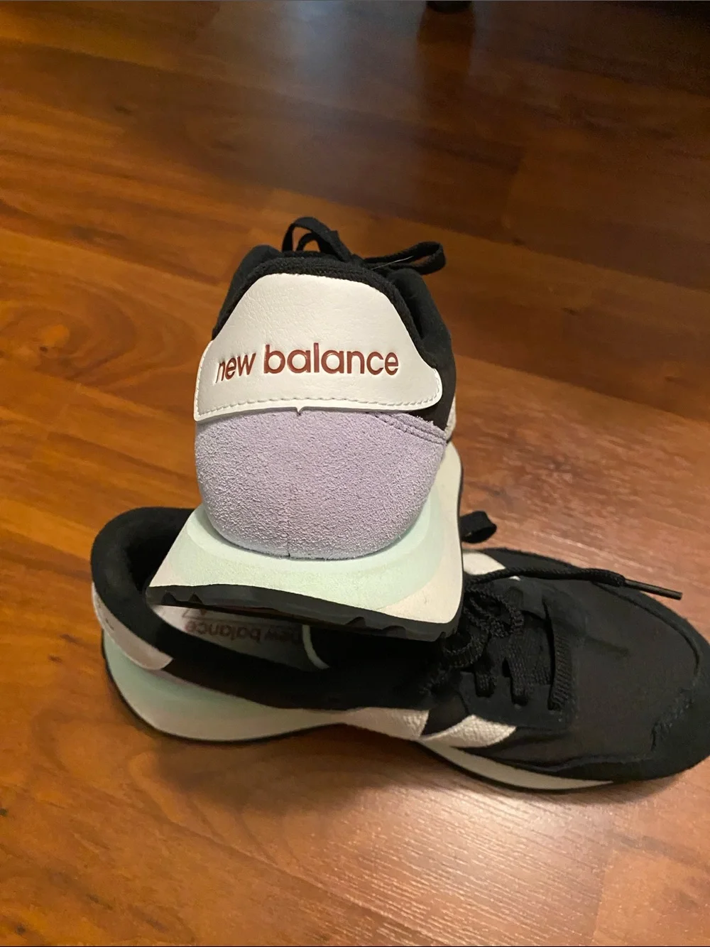 New Balance Black White Lavender Low-Top Sneakers- New never worn!